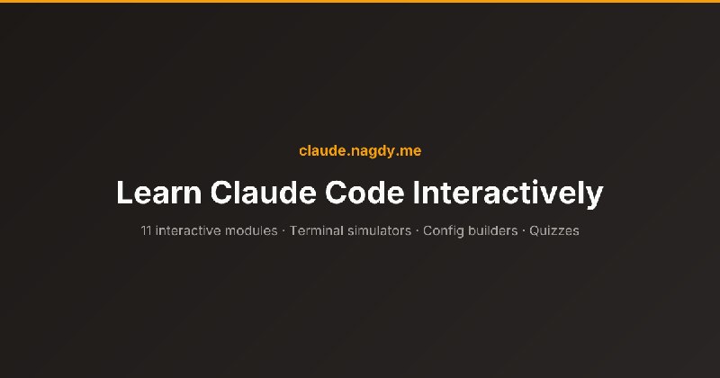 Learn Claude Code Interactively — by Ahmed Nagdy